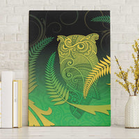 New Zealand Aotearoa Ruru Canvas Wall Art Maori Fern Art Green LT05 Without Frame Green - Polynesian Pride