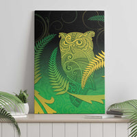 New Zealand Aotearoa Ruru Canvas Wall Art Maori Fern Art Green LT05 - Polynesian Pride