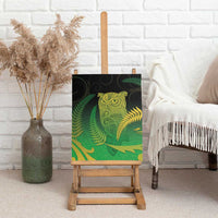 New Zealand Aotearoa Ruru Canvas Wall Art Maori Fern Art Green LT05 - Polynesian Pride