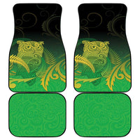 New Zealand Aotearoa Ruru Car Mats Maori Fern Art Green LT05 - Polynesian Pride