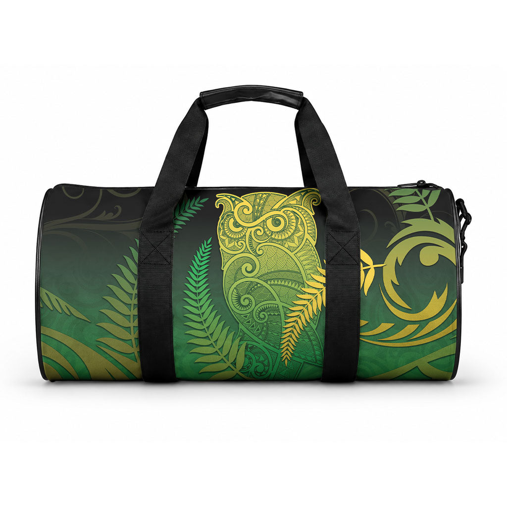 New Zealand Aotearoa Ruru Duffle Bag Maori Fern Art Green LT05 One size Green - Polynesian Pride