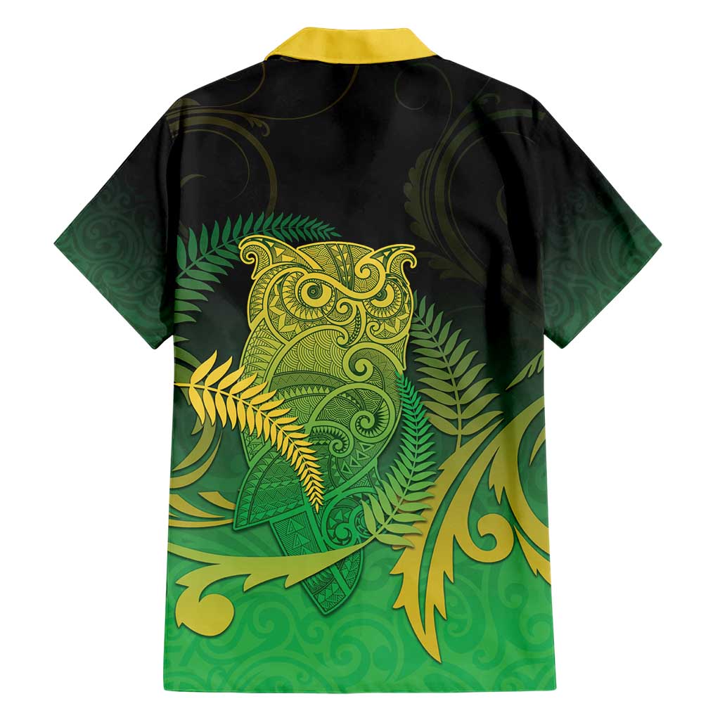 New Zealand Aotearoa Ruru Hawaiian Shirt Maori Fern Art Green LT05 - Polynesian Pride