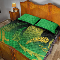 New Zealand Aotearoa Ruru Quilt Bed Set Maori Fern Art Green LT05 - Polynesian Pride