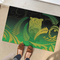 New Zealand Aotearoa Ruru Rubber Doormat Maori Fern Art Green LT05 - Polynesian Pride