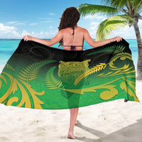 New Zealand Aotearoa Ruru Sarong Maori Fern Art Green LT05 - Polynesian Pride