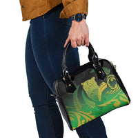 New Zealand Aotearoa Ruru Shoulder Handbag Maori Fern Art Green LT05 - Polynesian Pride