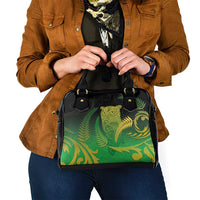 New Zealand Aotearoa Ruru Shoulder Handbag Maori Fern Art Green LT05 - Polynesian Pride