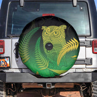 New Zealand Aotearoa Ruru Spare Tire Cover Maori Fern Art Green LT05 Green - Polynesian Pride
