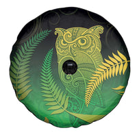 New Zealand Aotearoa Ruru Spare Tire Cover Maori Fern Art Green LT05 - Polynesian Pride