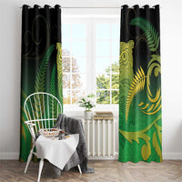 New Zealand Aotearoa Ruru Window Curtain Maori Fern Art Green LT05 - Polynesian Pride