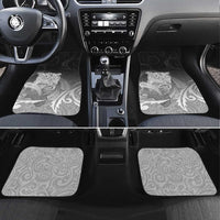 New Zealand Aotearoa Ruru Car Mats Maori Fern Art Black LT05 Set 4pcs Black - Polynesian Pride