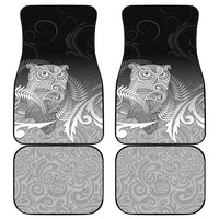 New Zealand Aotearoa Ruru Car Mats Maori Fern Art Black LT05 - Polynesian Pride