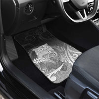 New Zealand Aotearoa Ruru Car Mats Maori Fern Art Black LT05 - Polynesian Pride