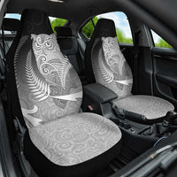 New Zealand Aotearoa Ruru Car Seat Cover Maori Fern Art Black LT05 One Size Black - Polynesian Pride