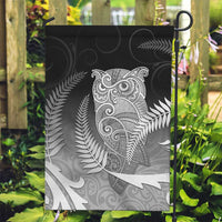 New Zealand Aotearoa Ruru Garden Flag Maori Fern Art Black LT05 Garden Flag Black - Polynesian Pride