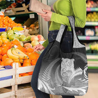 New Zealand Aotearoa Ruru Grocery Bag Maori Fern Art Black LT05 - Polynesian Pride