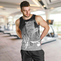 New Zealand Aotearoa Ruru Men Tank Top Maori Fern Art Black LT05 Black - Polynesian Pride