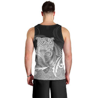 New Zealand Aotearoa Ruru Men Tank Top Maori Fern Art Black LT05 - Polynesian Pride