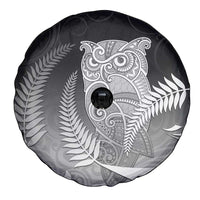 New Zealand Aotearoa Ruru Spare Tire Cover Maori Fern Art Black LT05 - Polynesian Pride