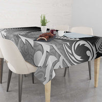 New Zealand Aotearoa Ruru Tablecloth Maori Fern Art Black LT05 - Polynesian Pride