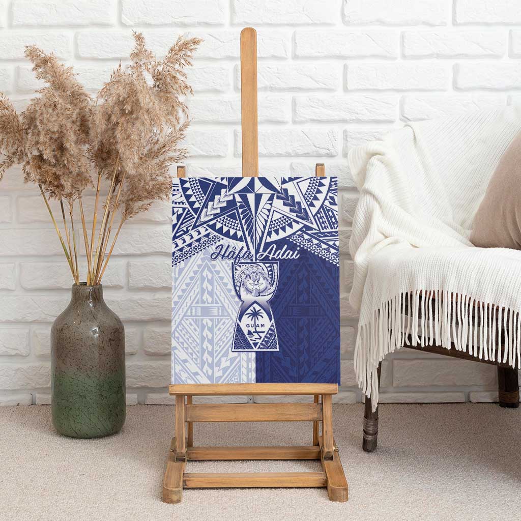 Northern Mariana Islands And Guam Canvas Wall Art Latte Stone With Tribal Pattern LT05 - Polynesian Pride