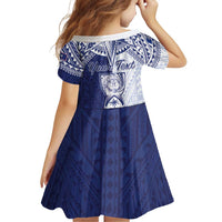 Personalised Northern Mariana Islands And Guam Family Matching Short Sleeve Bodycon Dress and Hawaiian Shirt Latte Stone With Tribal Pattern LT05 - Polynesian Pride