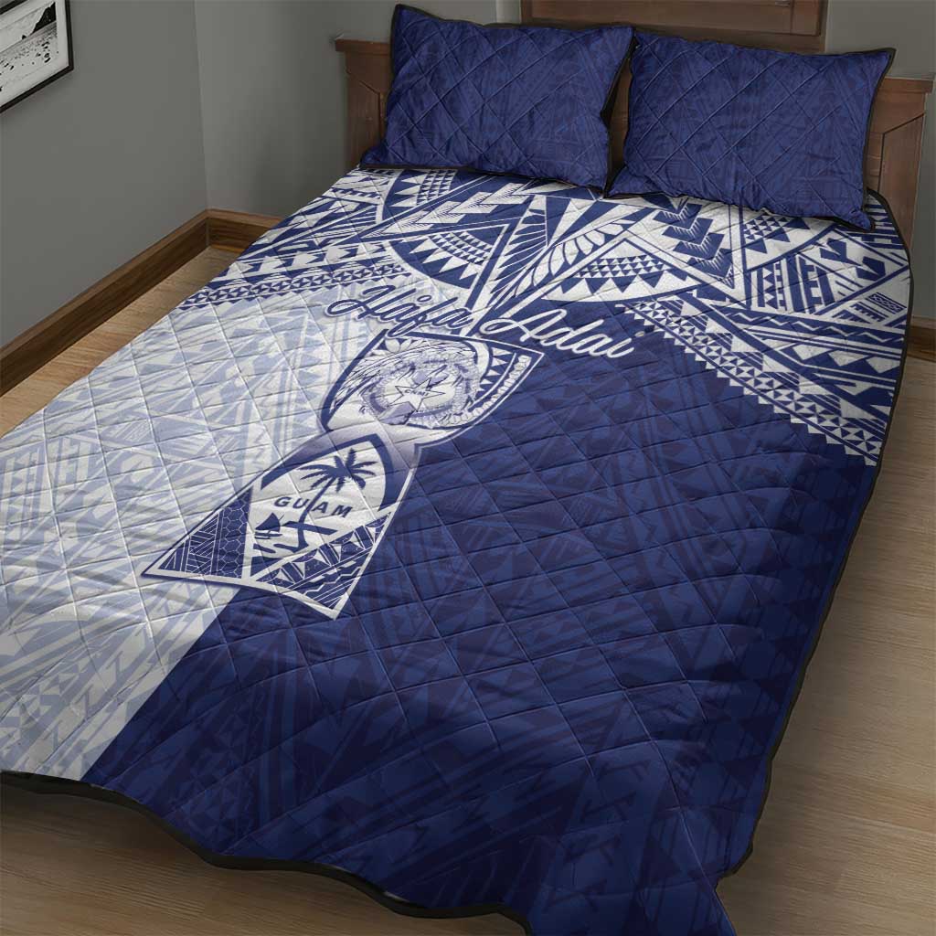 Northern Mariana Islands And Guam Quilt Bed Set Latte Stone With Tribal Pattern LT05 - Polynesian Pride