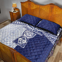 Northern Mariana Islands And Guam Quilt Bed Set Latte Stone With Tribal Pattern LT05 - Polynesian Pride