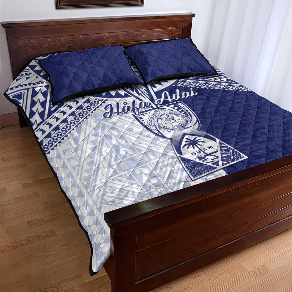 Northern Mariana Islands And Guam Quilt Bed Set Latte Stone With Tribal Pattern LT05 - Polynesian Pride