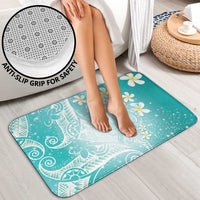 Polynesian Jellyfish Bathroom Set With Plumeria Teal
