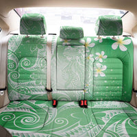 Polynesian Jellyfish Back Car Seat Cover With Plumeria Green