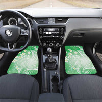 Polynesian Jellyfish Car Mats With Plumeria Green