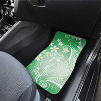 Polynesian Jellyfish Car Mats With Plumeria Green