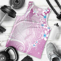 Polynesian Jellyfish Men Tank Top With Plumeria Pink