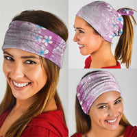 Polynesian Jellyfish Neck Gaiter With Plumeria Pink