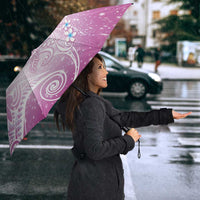 Polynesian Jellyfish Umbrella With Plumeria Pink