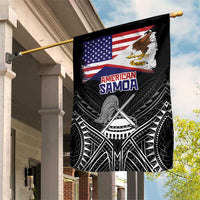 American Samoa Flag Day Garden Flag Bald Eagle With Polynesian Pattern