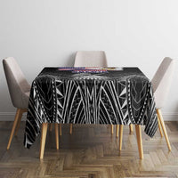 American Samoa Flag Day Tablecloth Bald Eagle With Polynesian Pattern