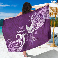 Fibromyalgia Awareness Sarong Polynesian Purple Ribbon