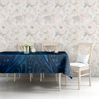 New Zealand Dream Catcher Tablecloth Maori Koru Pattern Blue Version