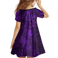 New Zealand Dream Catcher Family Matching Puletasi and Hawaiian Shirt Maori Koru Pattern Purple Version LT05 - Polynesian Pride