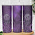 New Zealand Dream Catcher Skinny Tumbler Maori Koru Pattern Purple Version