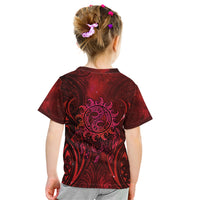 New Zealand Dream Catcher Kid T Shirt Maori Koru Pattern Red Version LT05 - Polynesian Pride