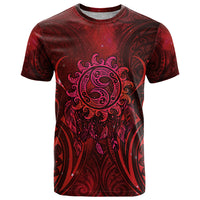 New Zealand Dream Catcher T Shirt Maori Koru Pattern Red Version LT05 Red - Polynesian Pride