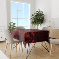 New Zealand Dream Catcher Tablecloth Maori Koru Pattern Red Version