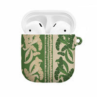 Hawaii Pua Kenikeni Lei AirPods Case With Lau Maia Green LT05 Green - Polynesian Pride