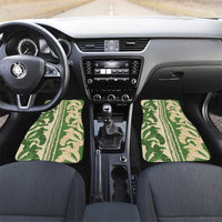 Hawaii Pua Kenikeni Lei Car Mats With Lau Maia Green