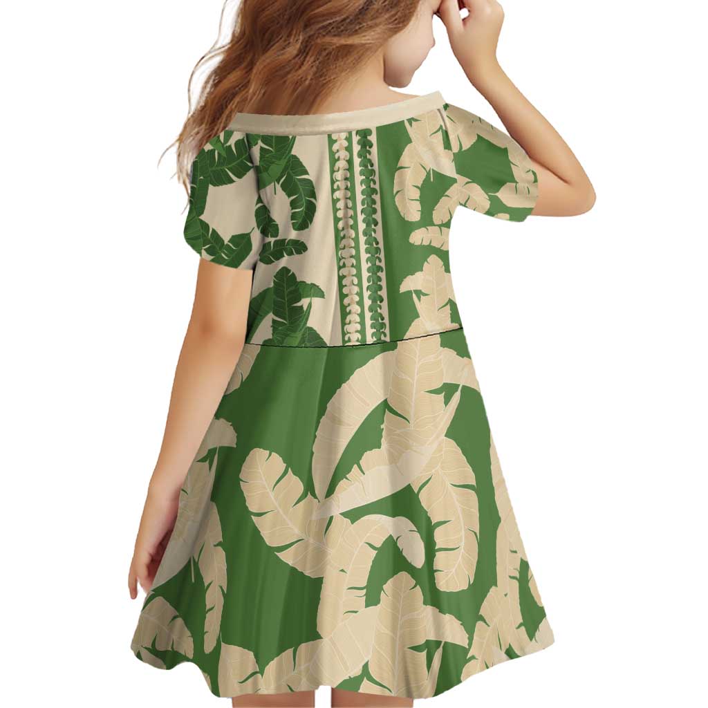 Hawaii Pua Kenikeni Lei Family Matching Mermaid Dress and Hawaiian Shirt With Lau Maia Green LT05 - Polynesian Pride