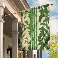 Hawaii Pua Kenikeni Lei Garden Flag With Lau Maia Green