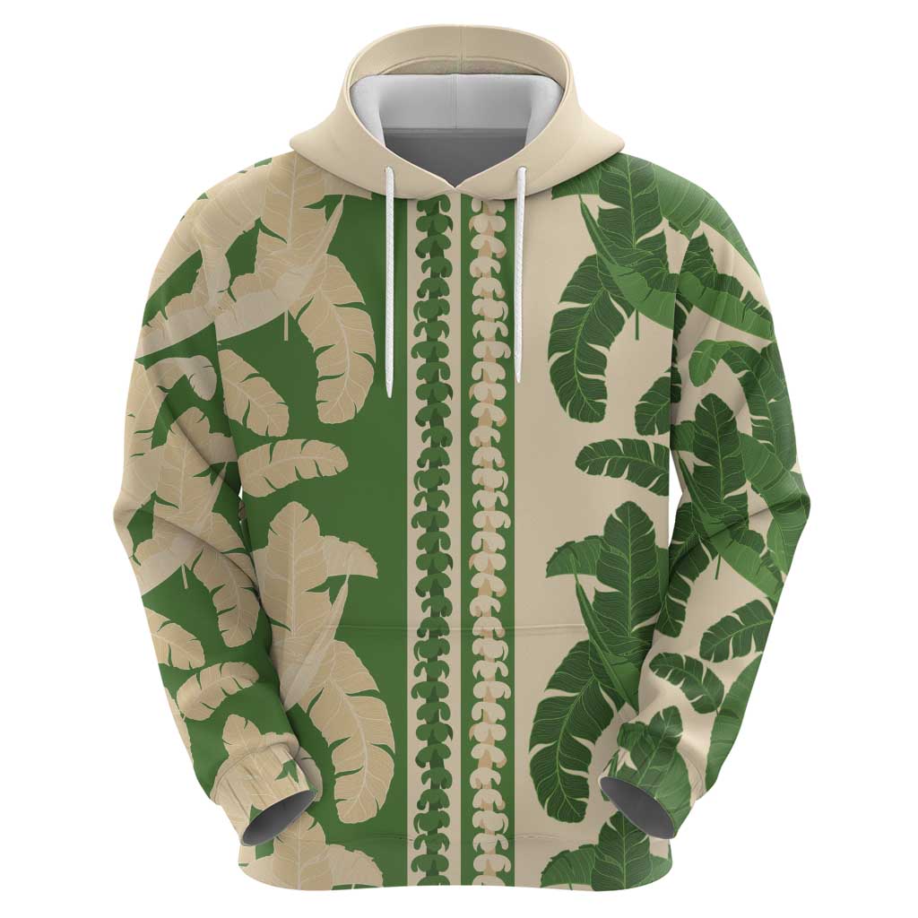 Hawaii Pua Kenikeni Lei Hoodie With Lau Maia Green